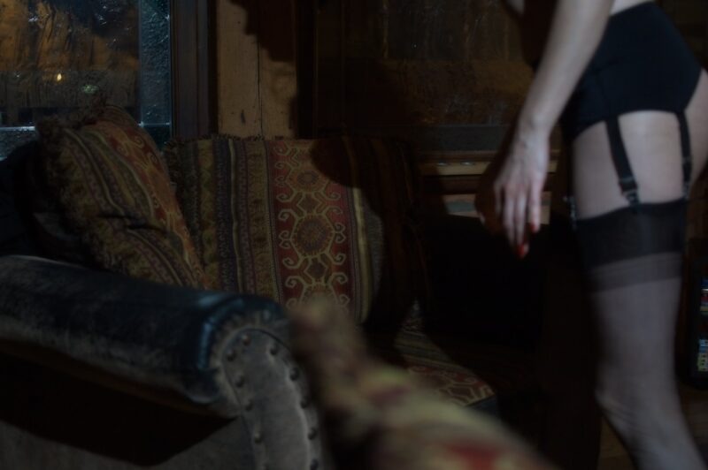 Behind the scenes in stockings and suspenders