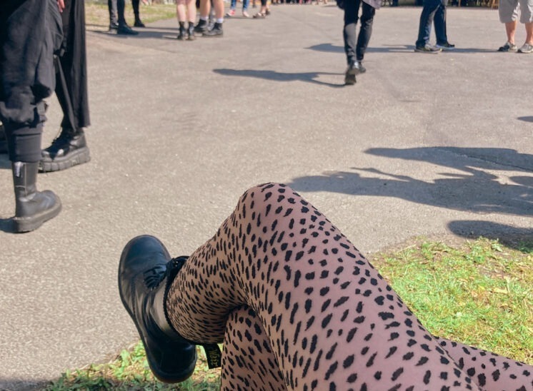 Wolford Strumpfhose im Animal look zum Subkult Festival 2025