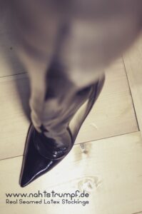 Jimmy Choo shoes and AG Nahtstrumpf ff seamed latex stockings AG Nahtstrumpf black latex stockings