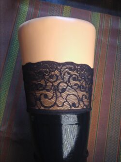 Richtig echte halterlose Latexstrümpfe Hold-up latex stockings